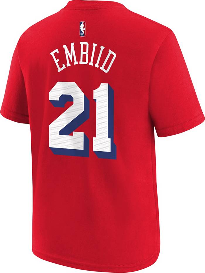 Philadelphia 76ers Jordan Statement Edition Swingman Jersey - Red - Joel Embiid - Unisex