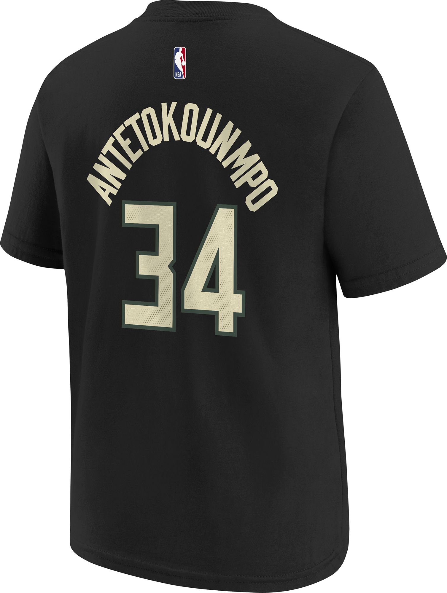 Jordan Youth Milwaukee Bucks Giannis Antetokounmpo #34 Black T-Shirt product image