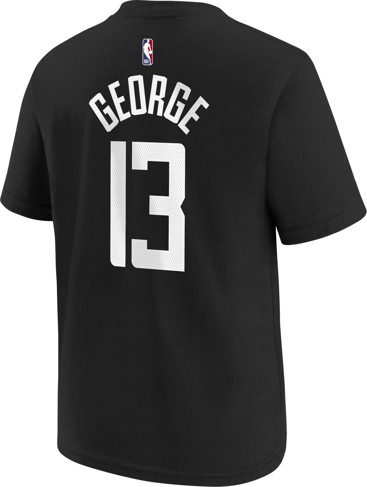 Jordan Youth Los Angeles Clippers Paul George #13 Black T-Shirt