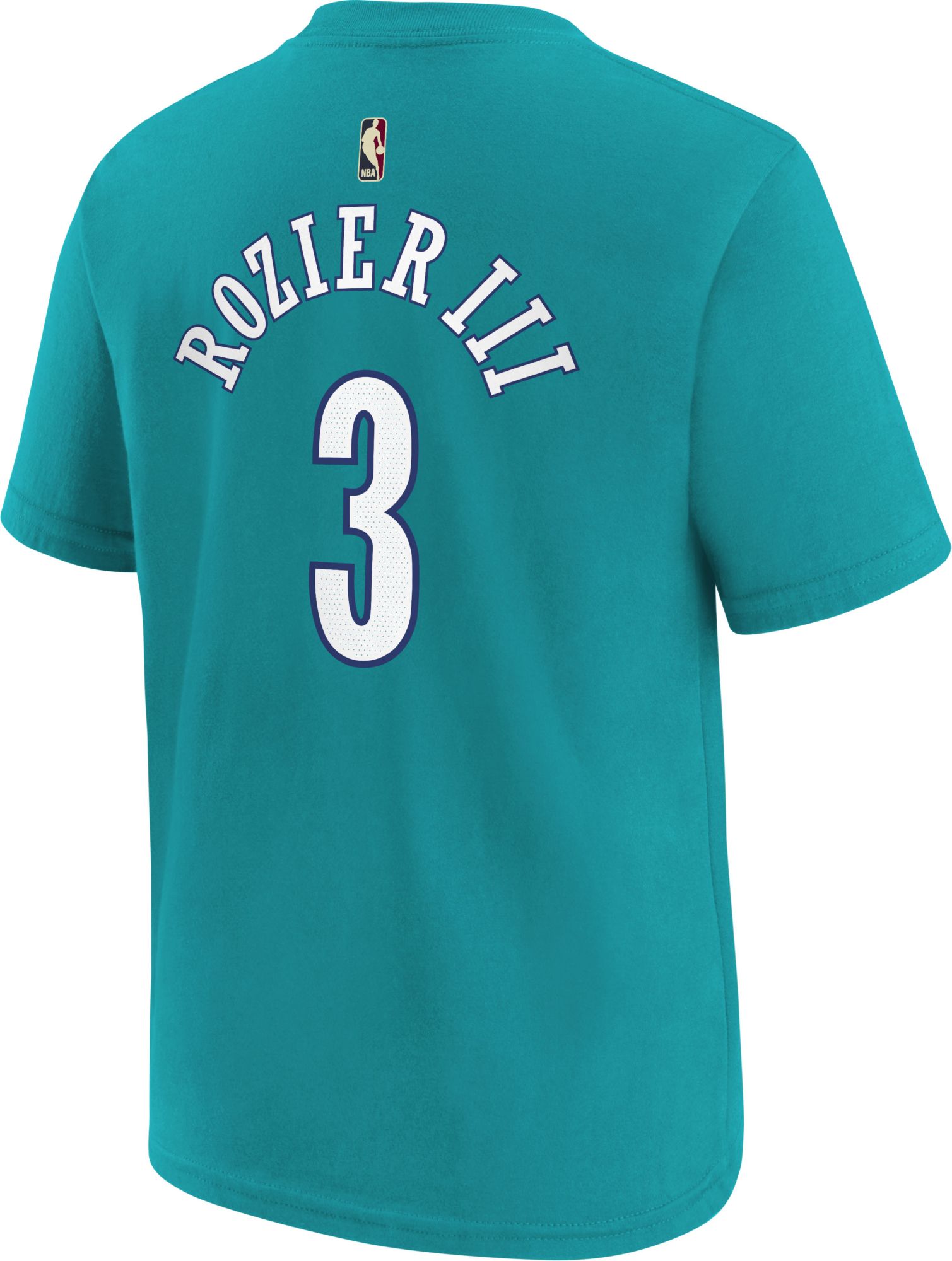 Nike Youth Charlotte Hornets Terry Rozier #3 Teal Hardwood Classic T-Shirt