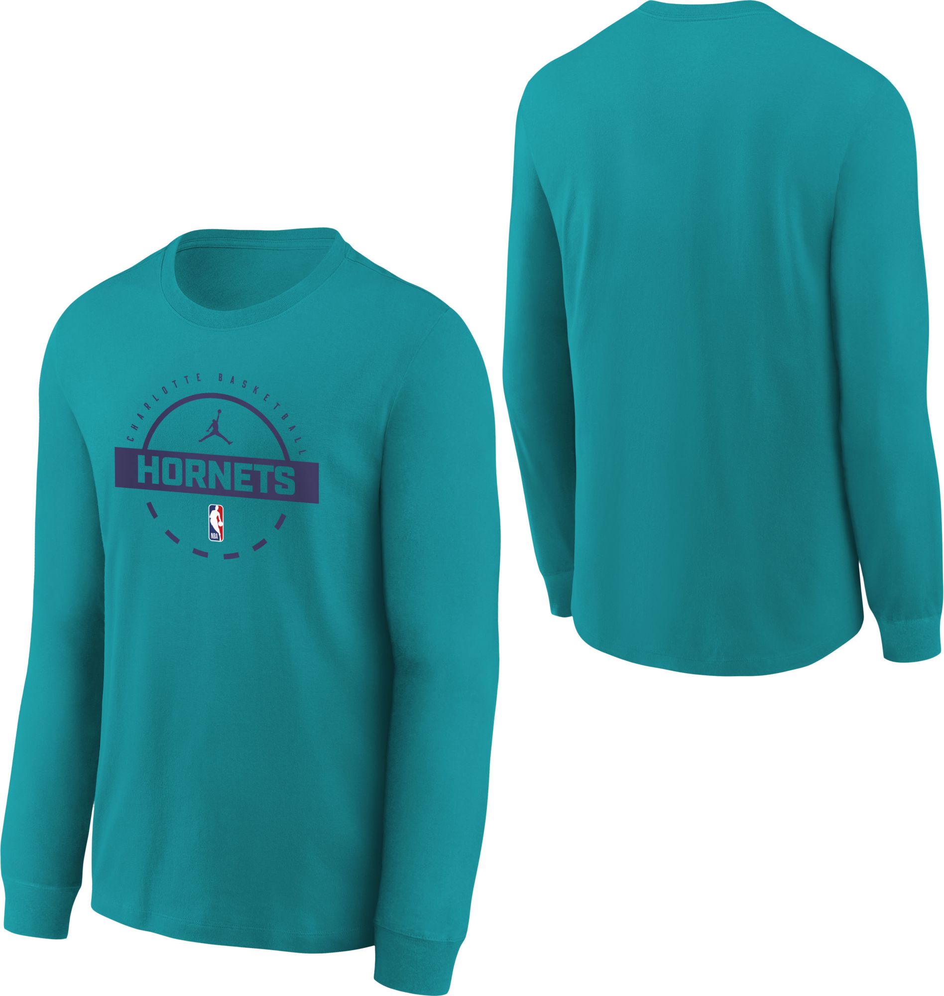 Nike Youth Charlotte Hornets Teal On Court Practice Long Sleeve T-Shirt product image