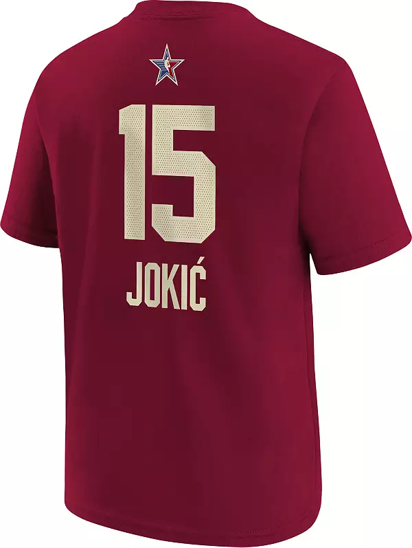 Nike Youth 2024 NBA All-Star Game Denver Nuggets Nikola Jokic #15 Red  T-Shirt