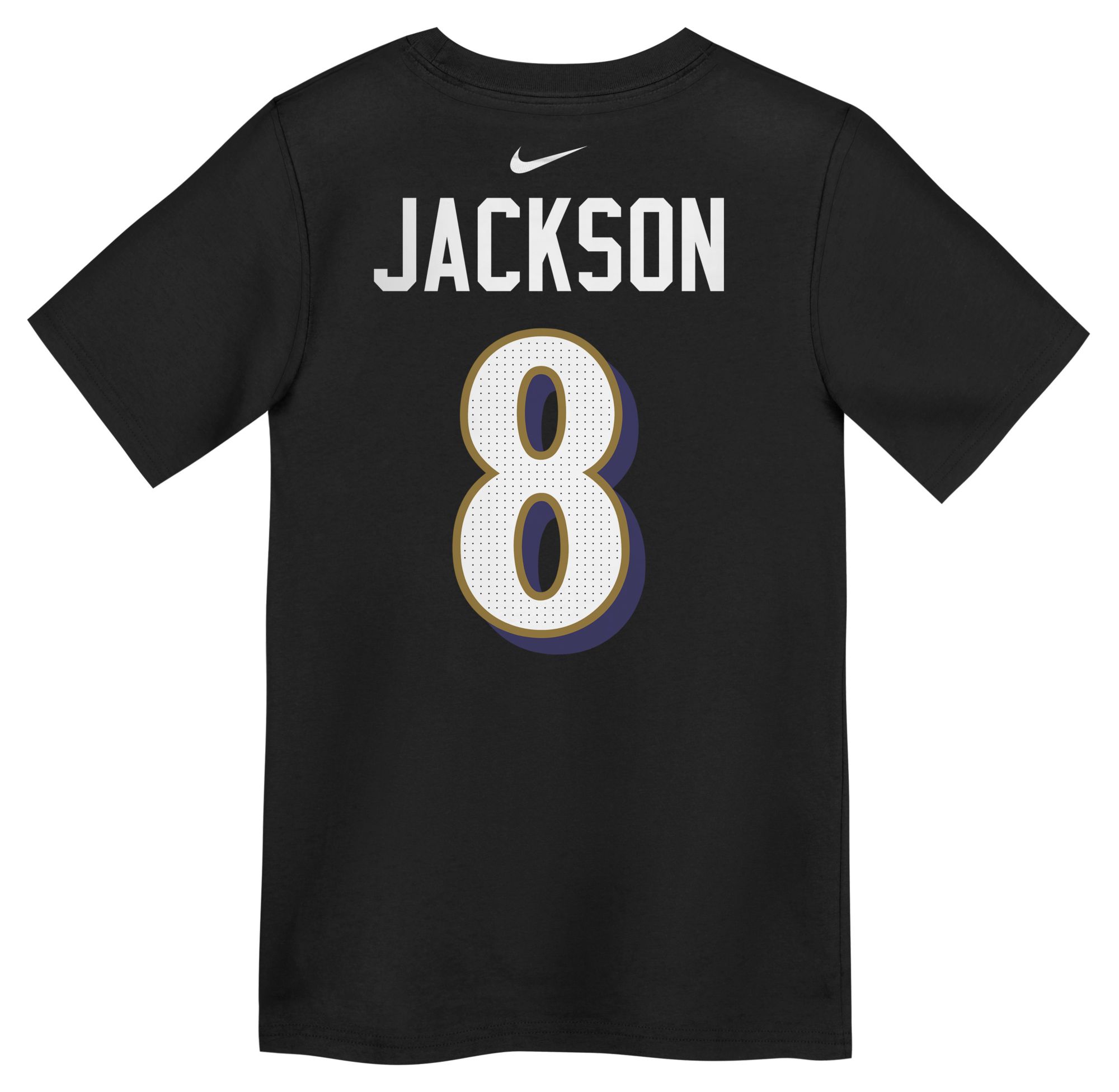 Nike Boys' Baltimore Ravens Lamar Jackson #8 Black T-Shirt product image