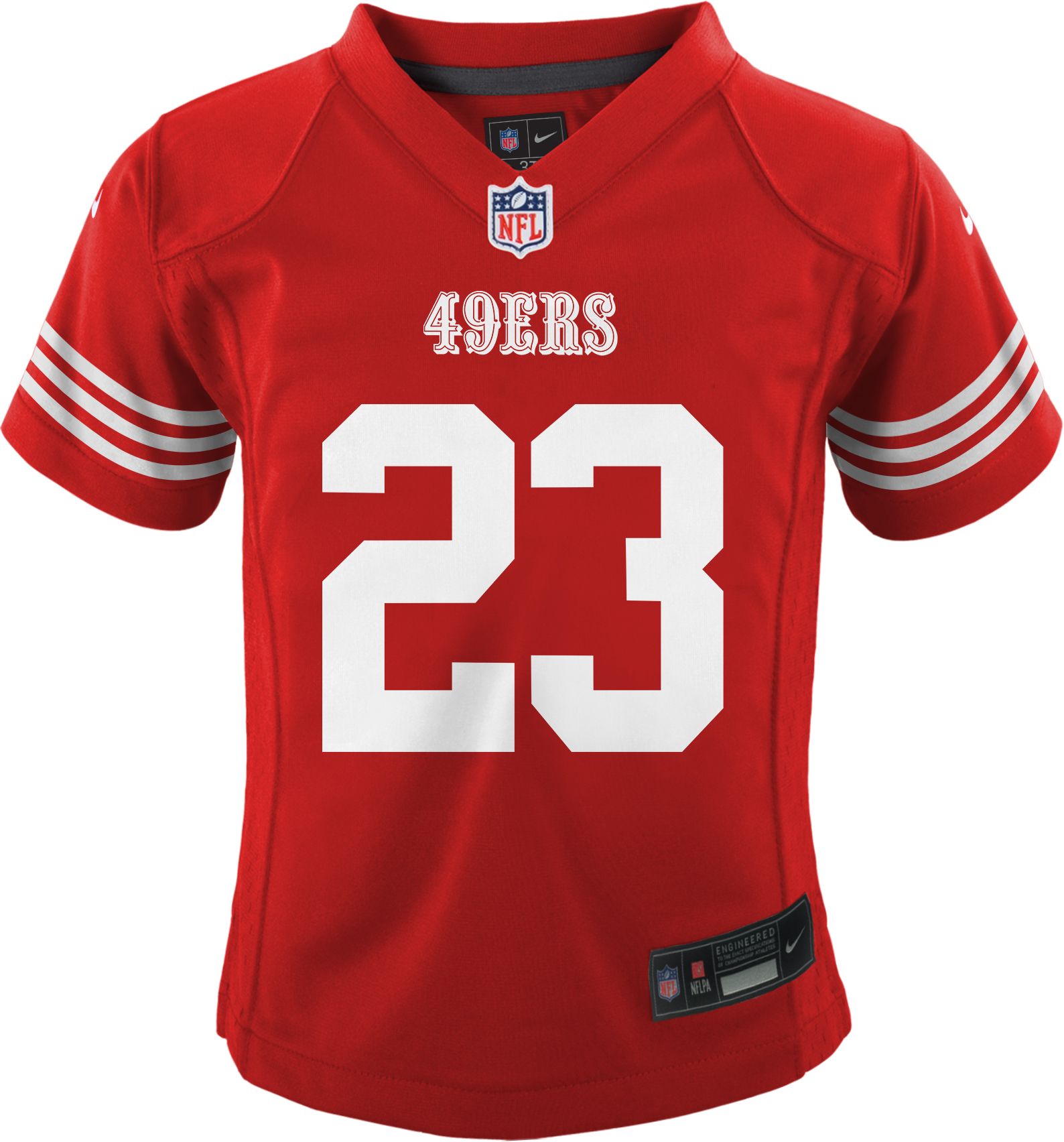 Nike Little Kids' San Francisco 49ers Christian McCaffrey #23 Red Game Jersey product image