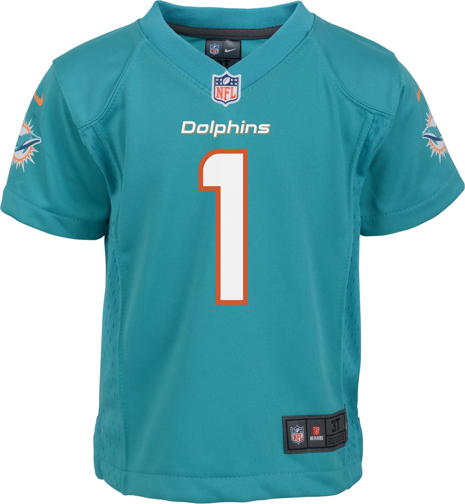 Nike Little Kid's Miami Dolphins Tua Tagovailoa #1 Aqua Game Jersey product image
