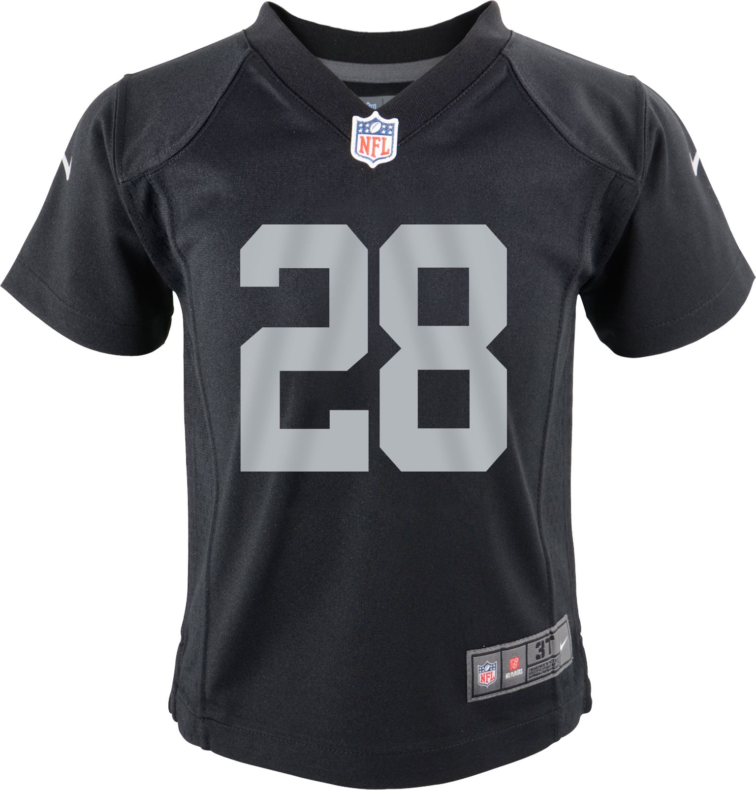 Nike Boys' Las Vegas Raiders Josh Jacobs #28 Black Game Jersey product image