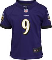 Nike Boys' Baltimore Ravens Justin Tucker #9 Purple Game Jersey