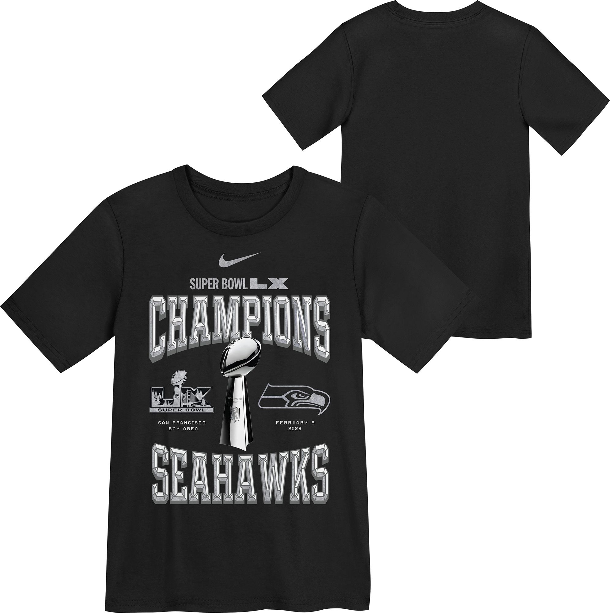 Nike Boys' 2025-26 Super Bowl LX Champions Seattle Seahawks Locker Room T-Shirt product image