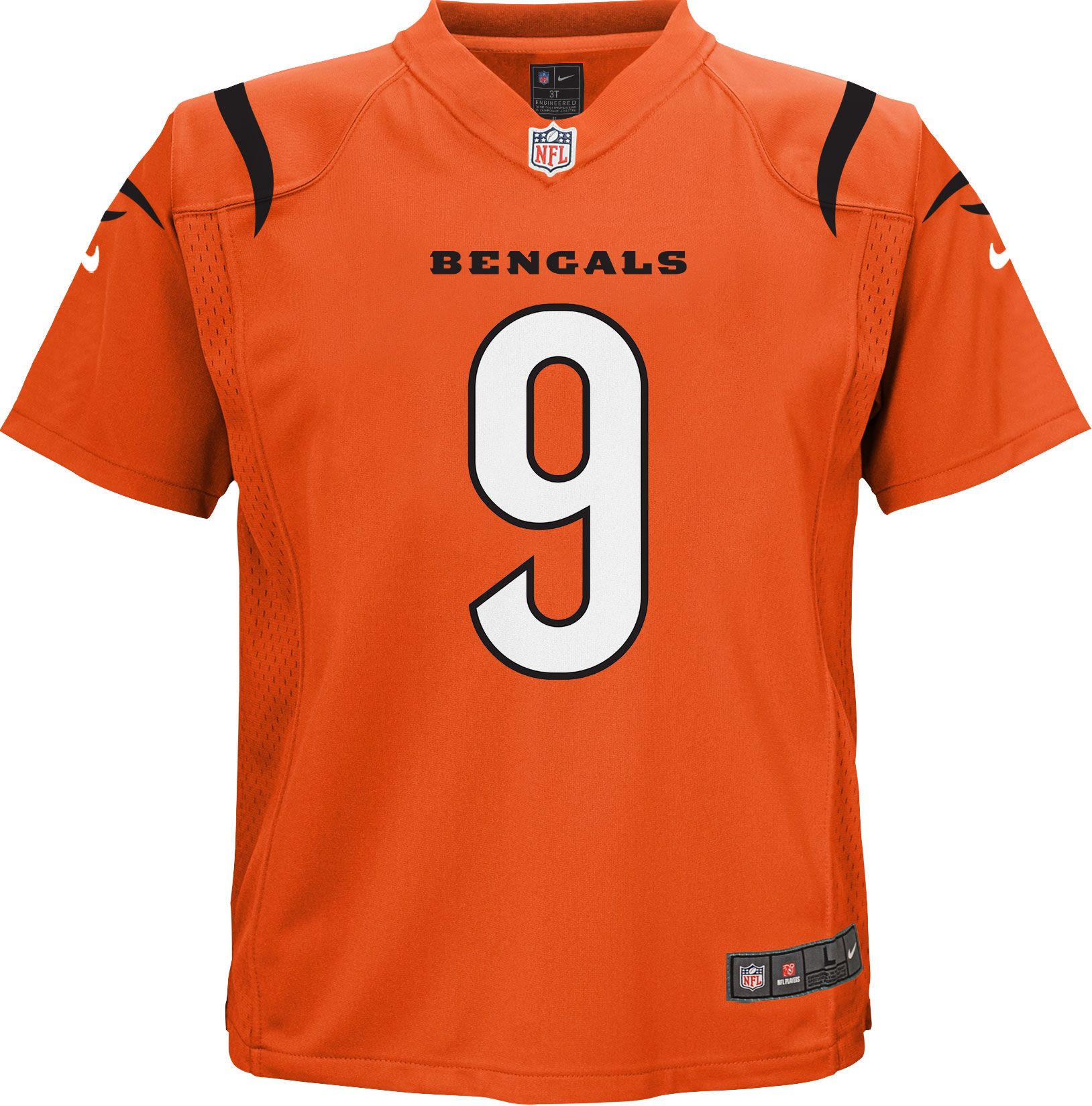 Nike Boys' Cincinnati Bengals Joe Burrow #9 Orange Game Alternate