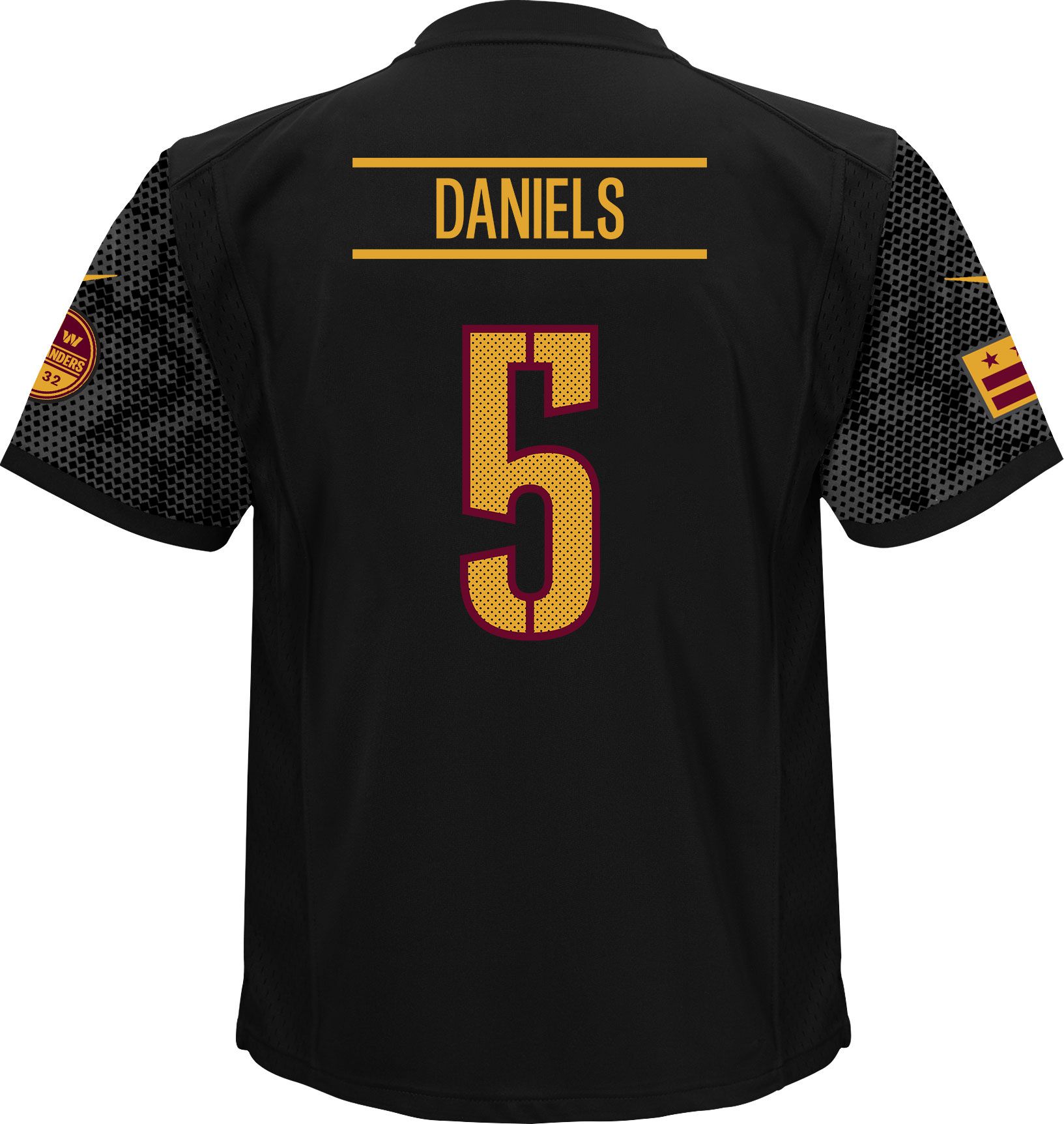 Nike Boys' Washington Commanders Jayden Daniels #5 Black Game Alternate Jersey product image