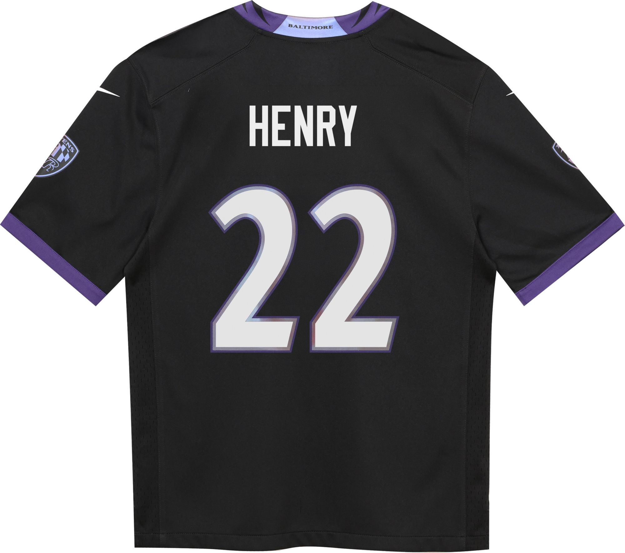 Nike Little Kids' Baltimore Ravens Derrick Henry #22 Black Alternate Game Jersey product image