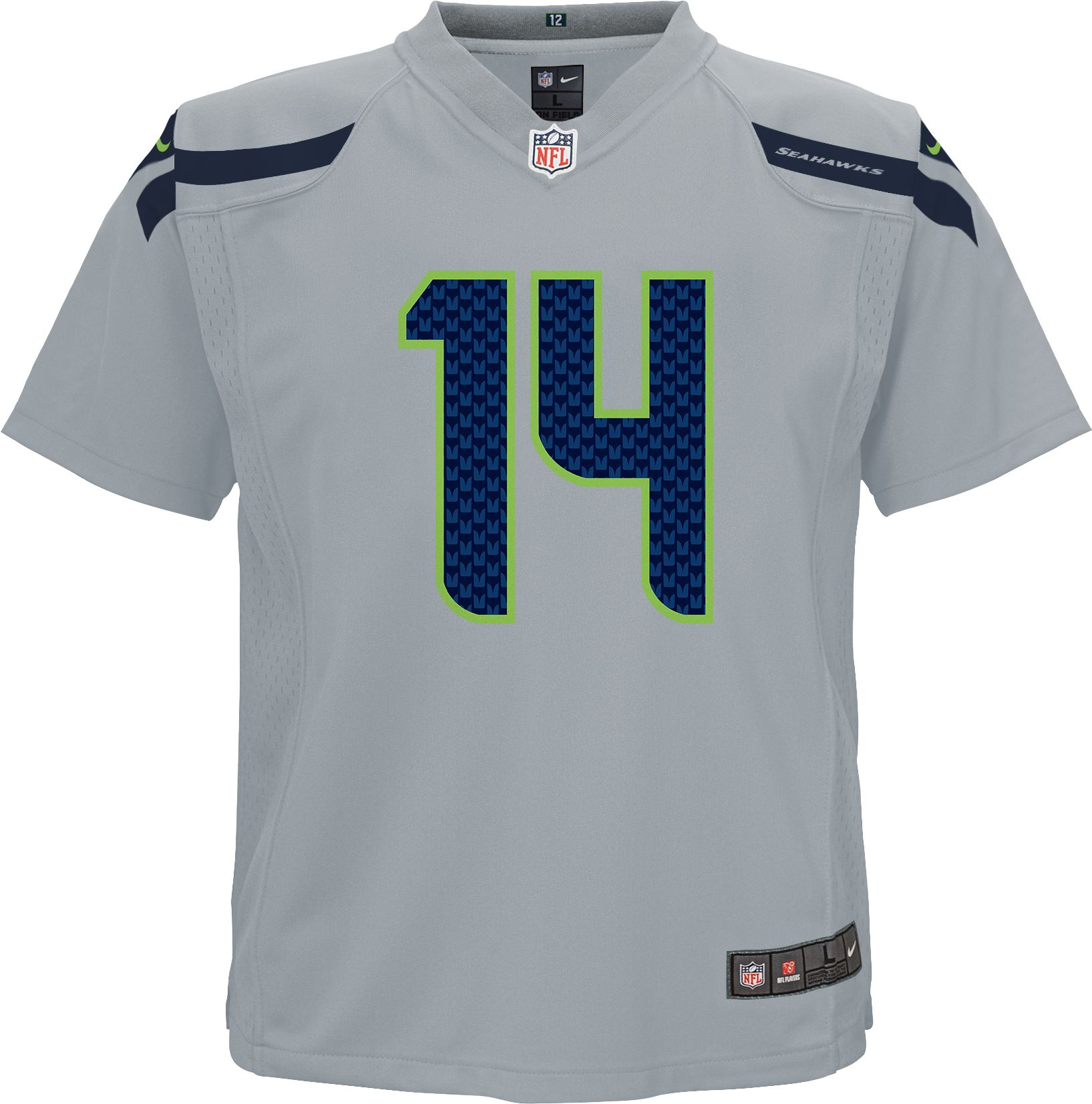 Nike Little Kid's Seattle Seahawks DK Metcalf #14 Grey Game Jersey product image