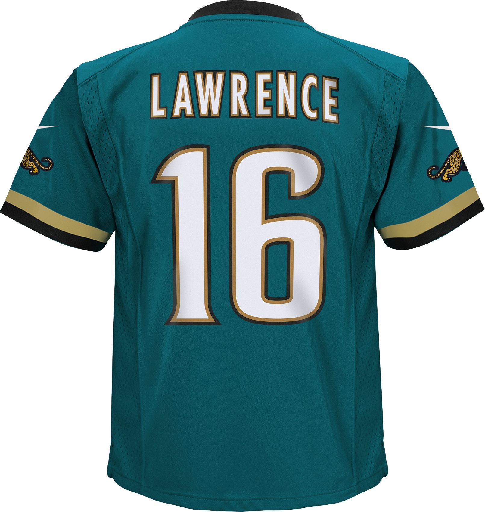 Nike Little Kids' Jacksonville Jaguars Trevor Lawrence #16 Teal 2nd Alternate Throwback Game Jersey product image