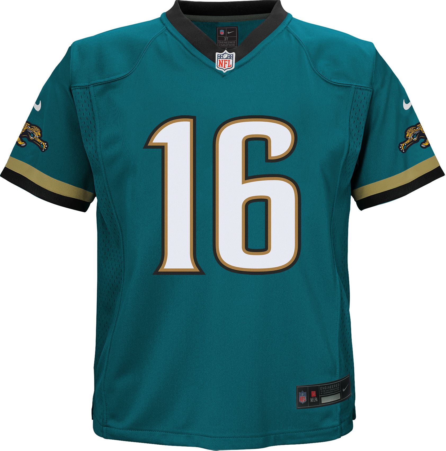 Nike Little Kids' Jacksonville Jaguars Trevor Lawrence #16 Teal 2nd Alternate Throwback Game Jersey product image