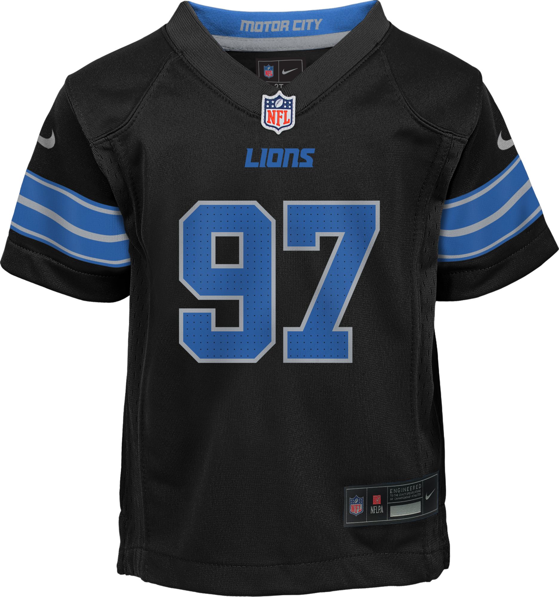 Nike Little Kids' Detroit Lions Aidan Hutchinson #97 Black 2nd Alternate Game Jersey product image