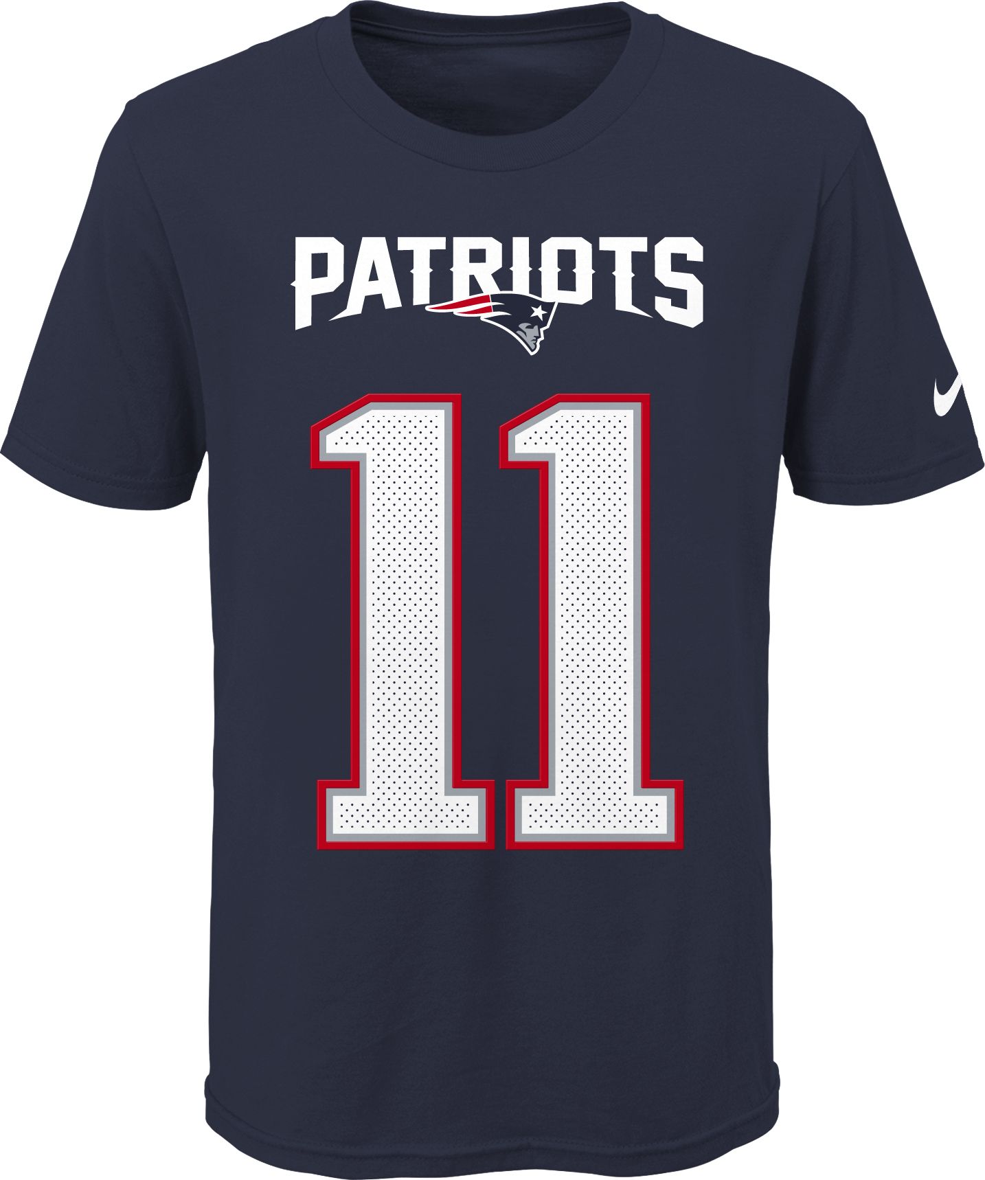 Nike Youth New England Patriots Julian Edelman #11 Pride Player Navy T-Shirt product image