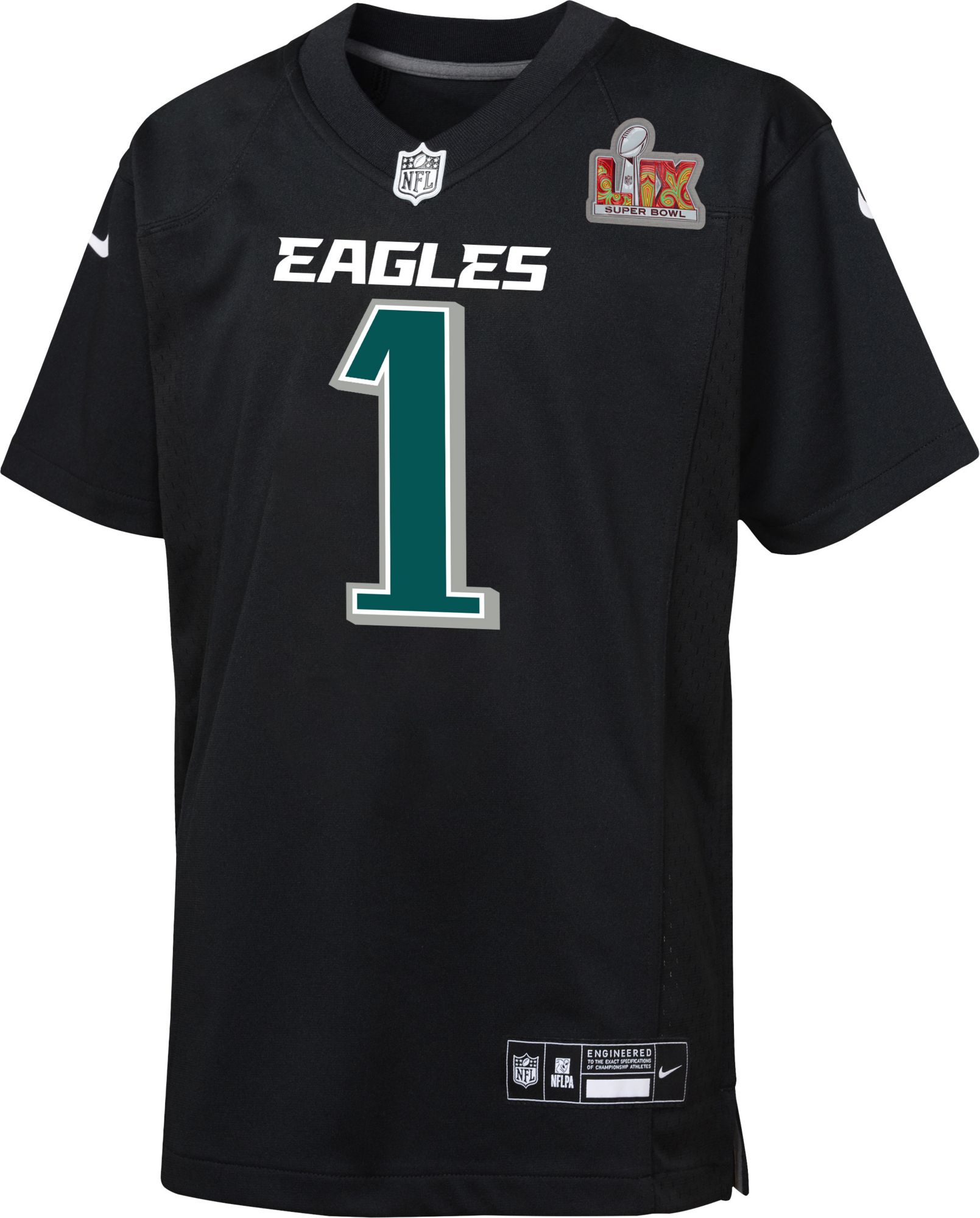 Nike Youth 2024-25 Super Bowl LIX Philadelphia Eagles Jalen Hurts #1 Game Jersey product image