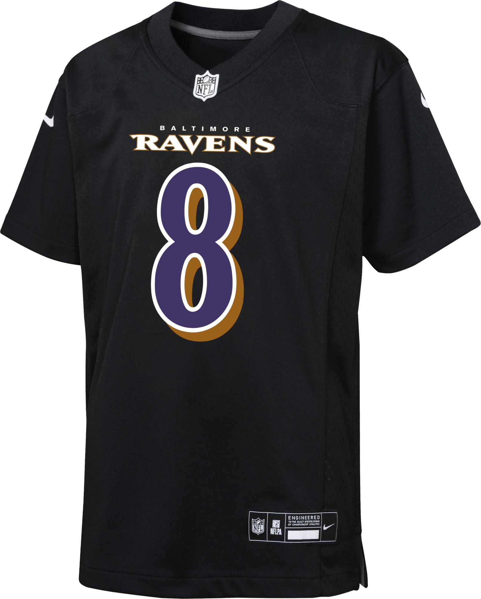 Nike Youth Baltimore Ravens Lamar Jackson #8 Fashion Black Game Jersey product image