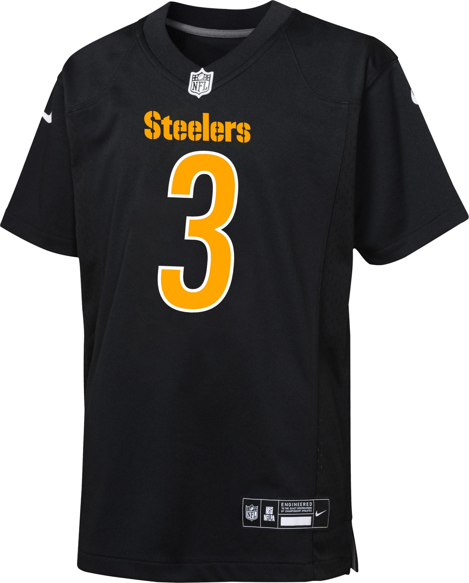 Nike Youth Pittsburgh Steelers Russell Wilson #3 Fashion Black Game Jersey product image
