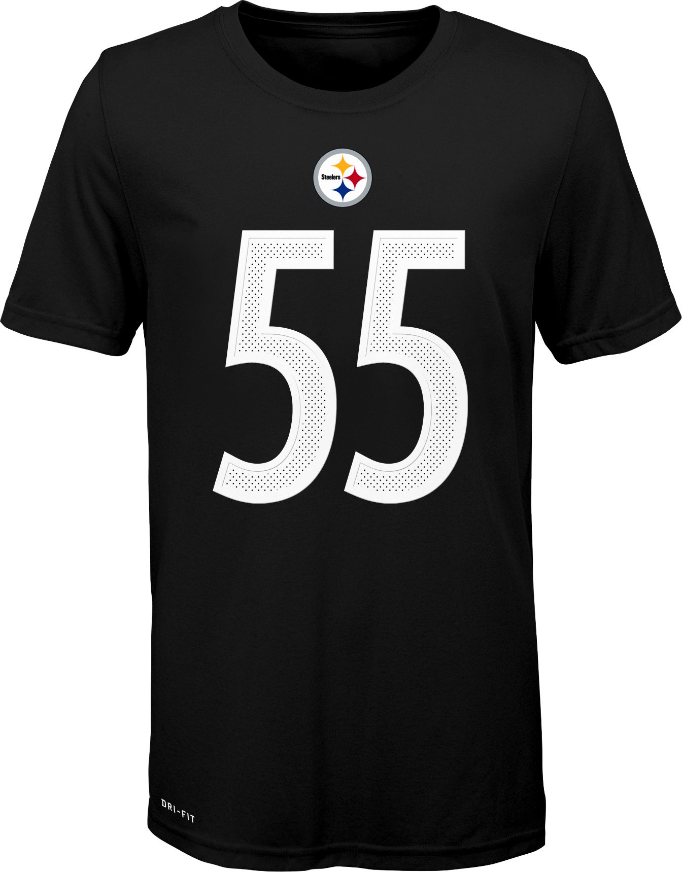 Nike Youth Pittsburgh Steelers Devin Bush #55 Logo Black T-Shirt product image