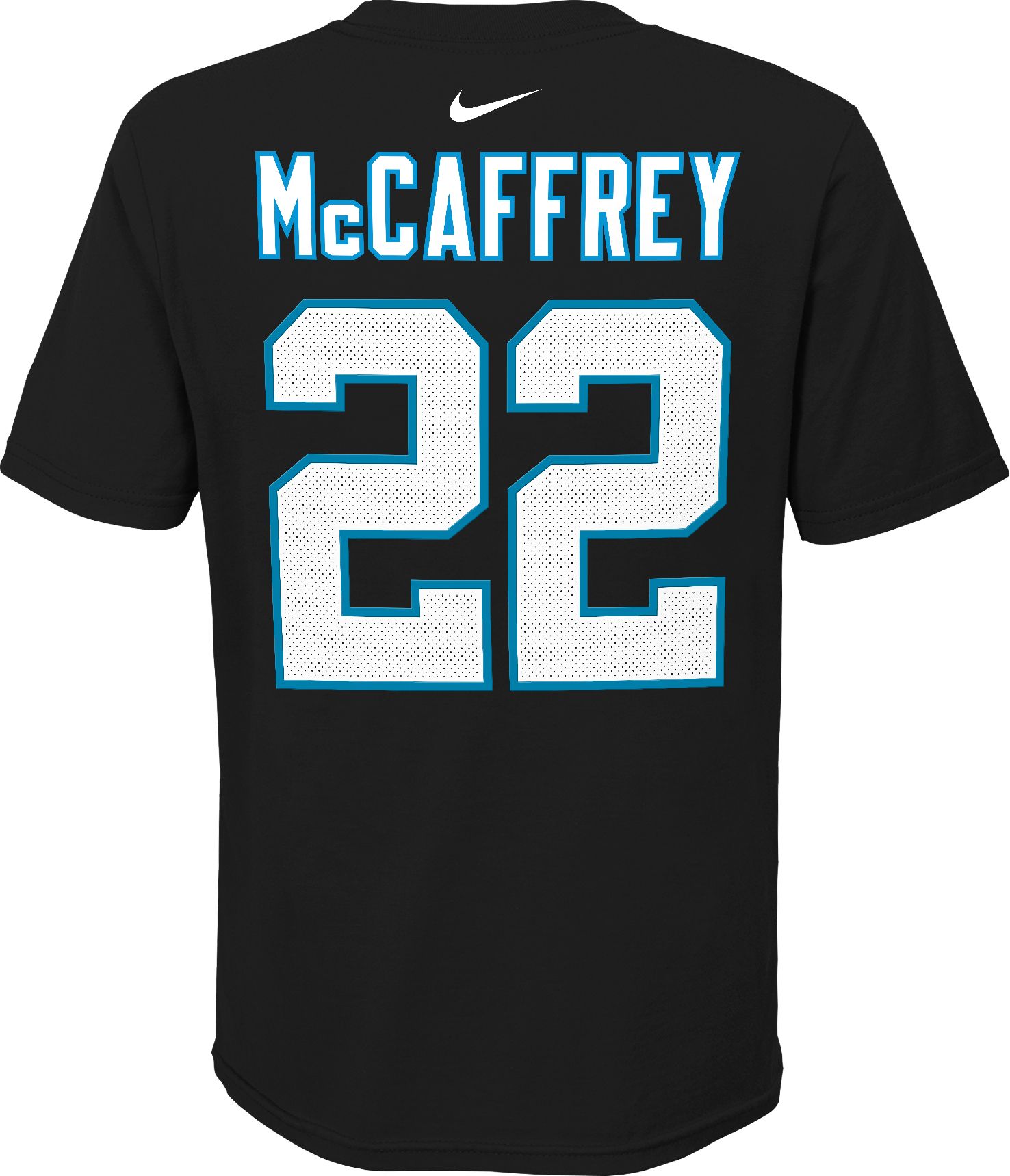 NFL Team Apparel Youth Carolina Panthers Christian McCaffrey #85 Black Player T-Shirt product image