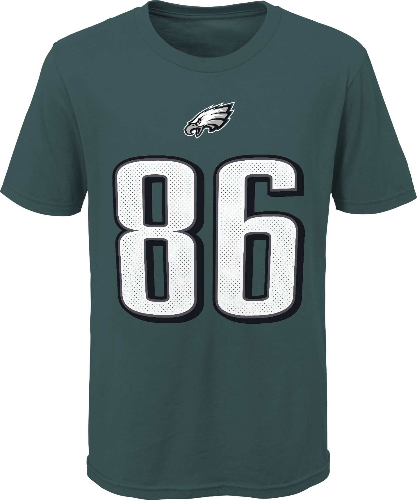 NFL Team Apparel Youth Philadelphia Eagles Zach Ertz #85 Green Player T-Shirt product image