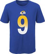 Matthew Stafford Los Angeles Rams Majestic Threads Super Bowl LVI Name &  Number Short Sleeve Hoodie T-Shirt - Royal