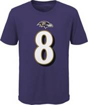 NFL Team Apparel Youth Baltimore Ravens Lamar Jackson #85 Purple Player T-Shirt product image
