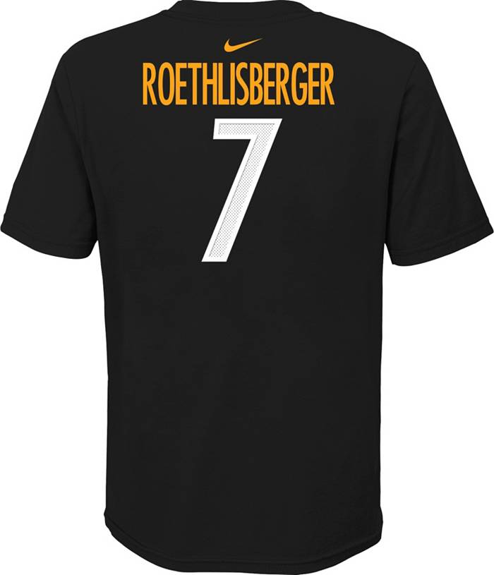 Nike Youth Pittsburgh Steelers Ben Roethlisberger #7 Black T-Shirt