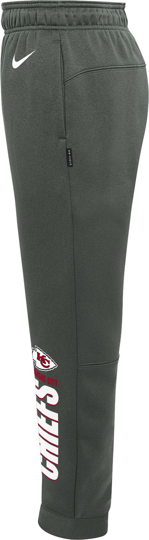 Nike Youth Kansas City Chiefs Sideline Therma-FIT Performance Anthracite Pants product image