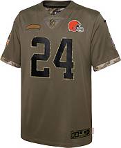 Nike Youth Cleveland Browns Nick Chubb #24 Salute to Service Olive Limited Jersey product image