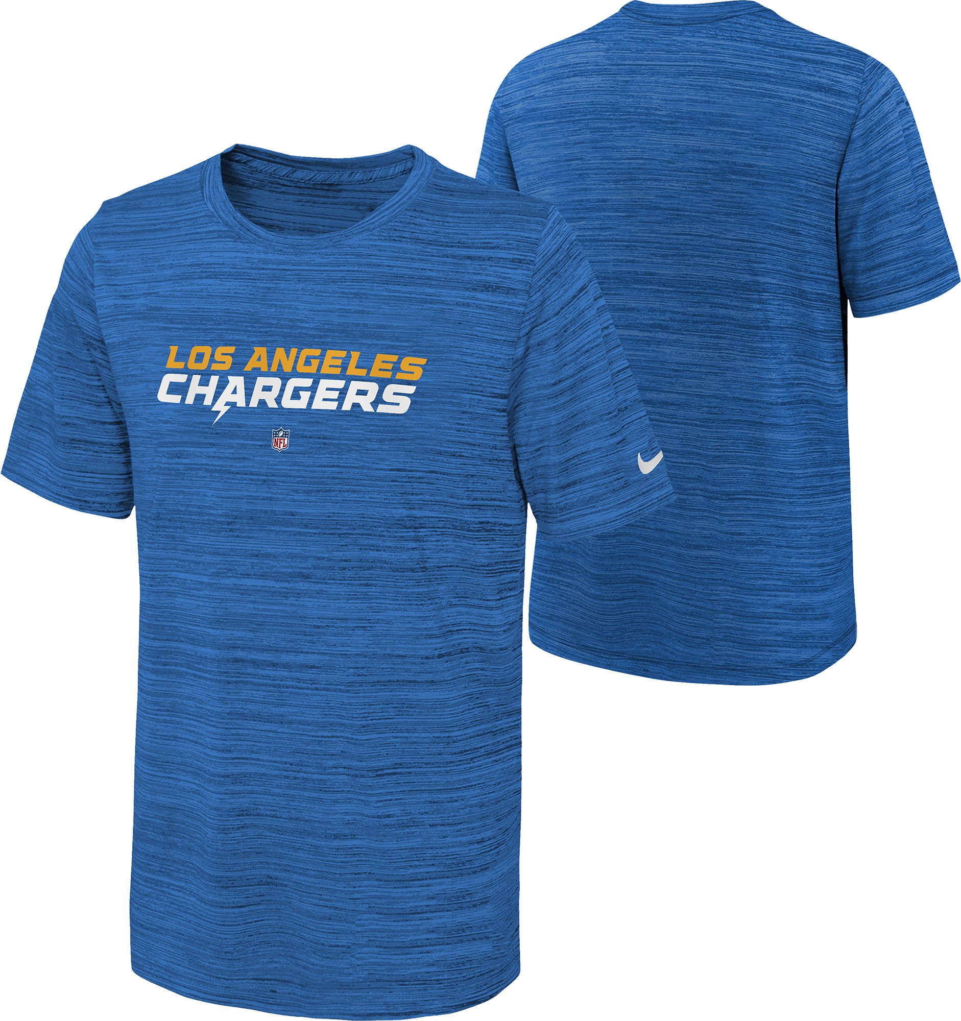 Nike Youth Los Angeles Chargers Sideline Velocity Blue T-Shirt