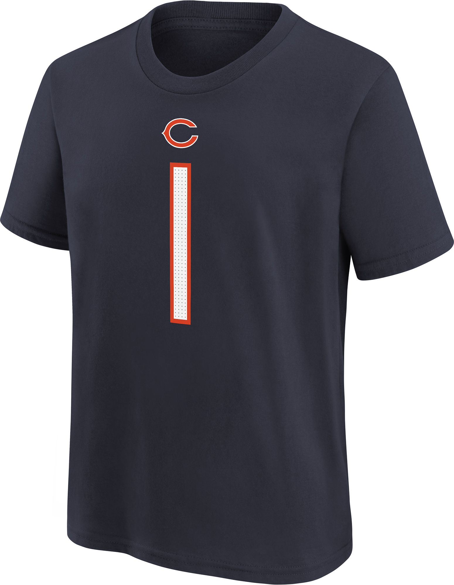 Nike Youth Chicago Bears Justin Fields #1 Navy T-Shirt