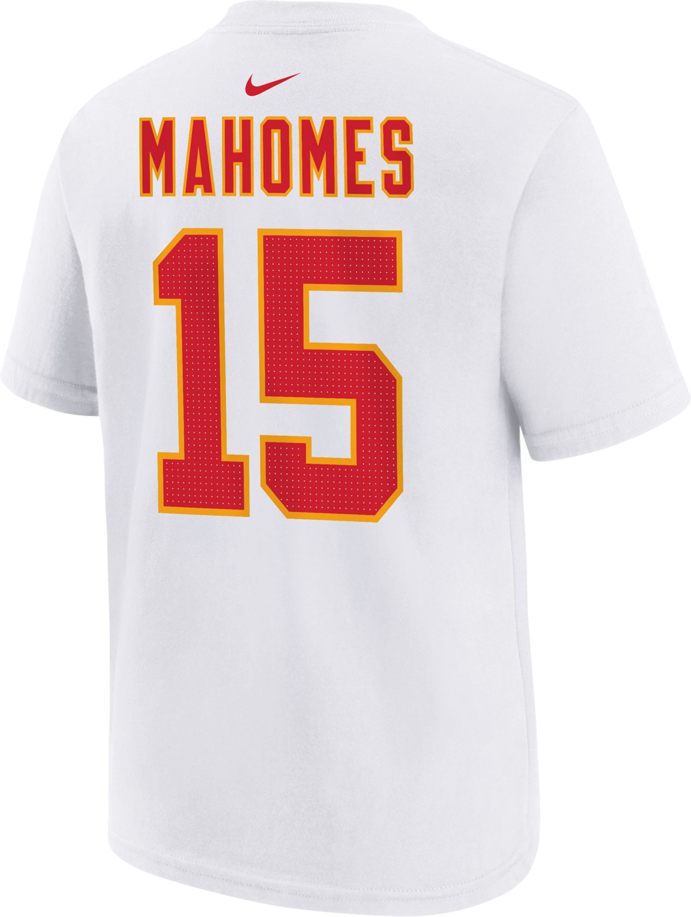 Nike Youth Kansas City Chiefs Patrick Mahomes 15 White T Shirt Dick s Sporting Goods