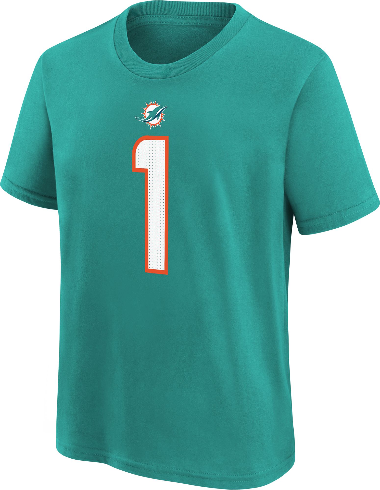 Nike Youth Miami Dolphins Tua Tagovailoa #1 Aqua T-Shirt product image