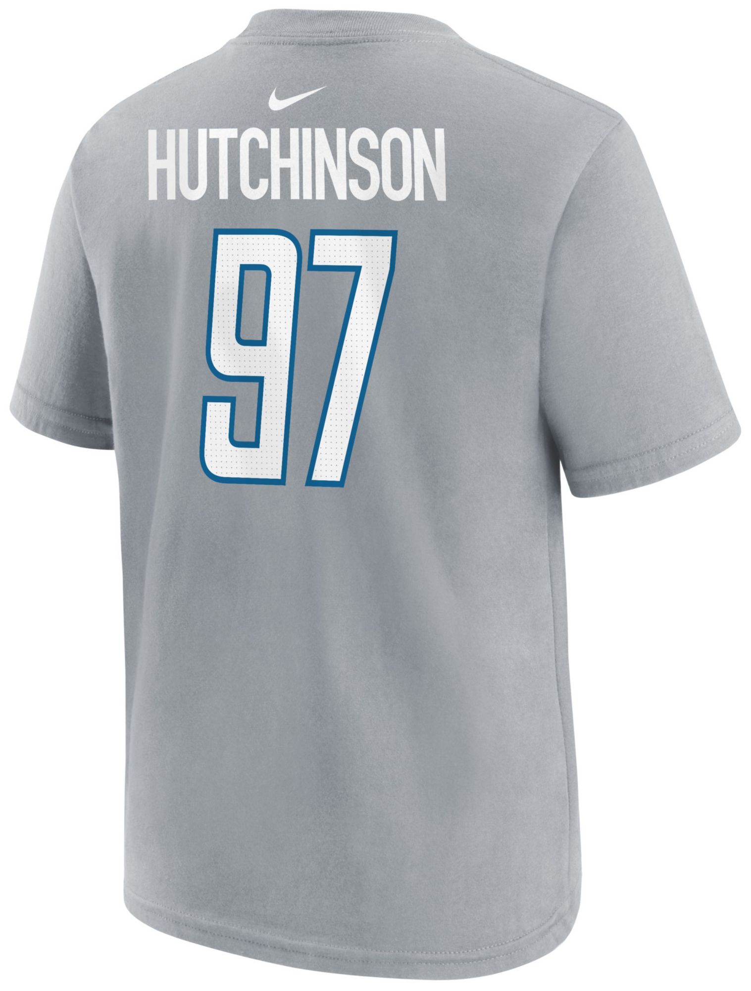 Nike Youth Detroit Lions Aidan Hutchinson #97 Dark Grey Heather T-Shirt product image
