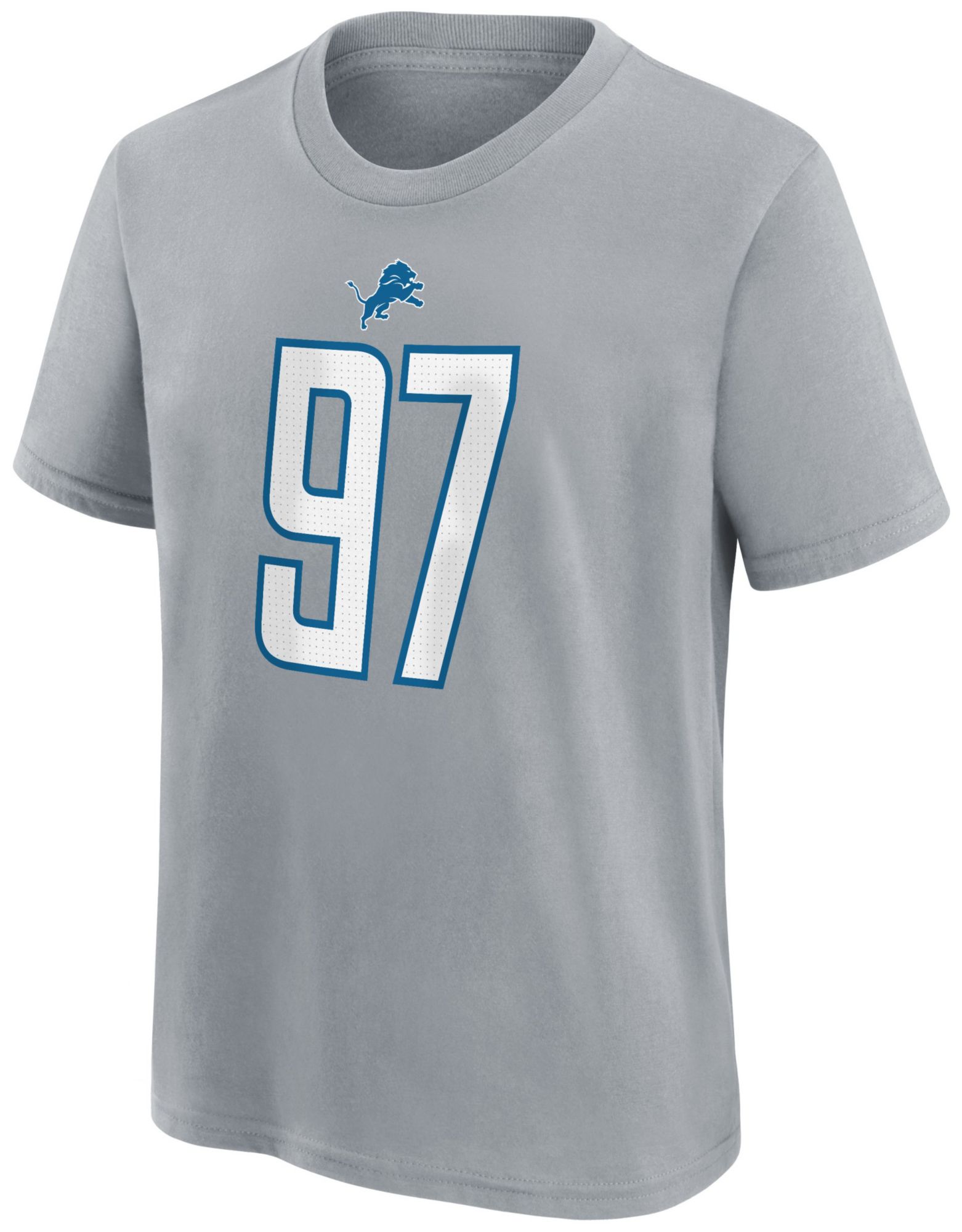 Nike Youth Detroit Lions Aidan Hutchinson #97 Dark Grey Heather T-Shirt product image