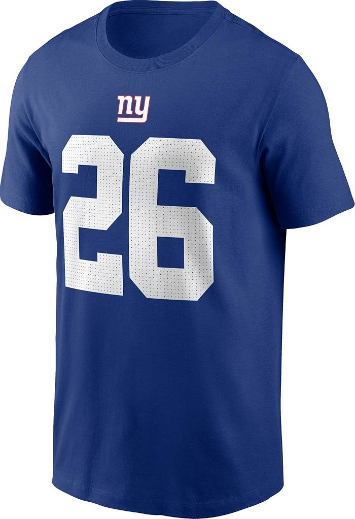 Nike Youth New York Giants Saquon Barkley #26 T-Shirt - Royal - M Each