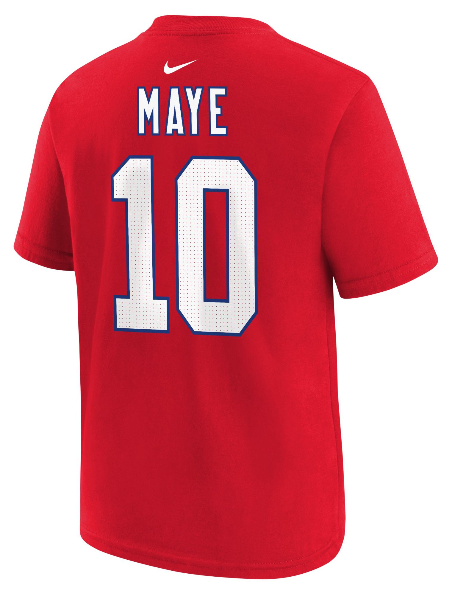 Nike Youth New England Patriots Drake Maye #10 University Red T-Shirt product image