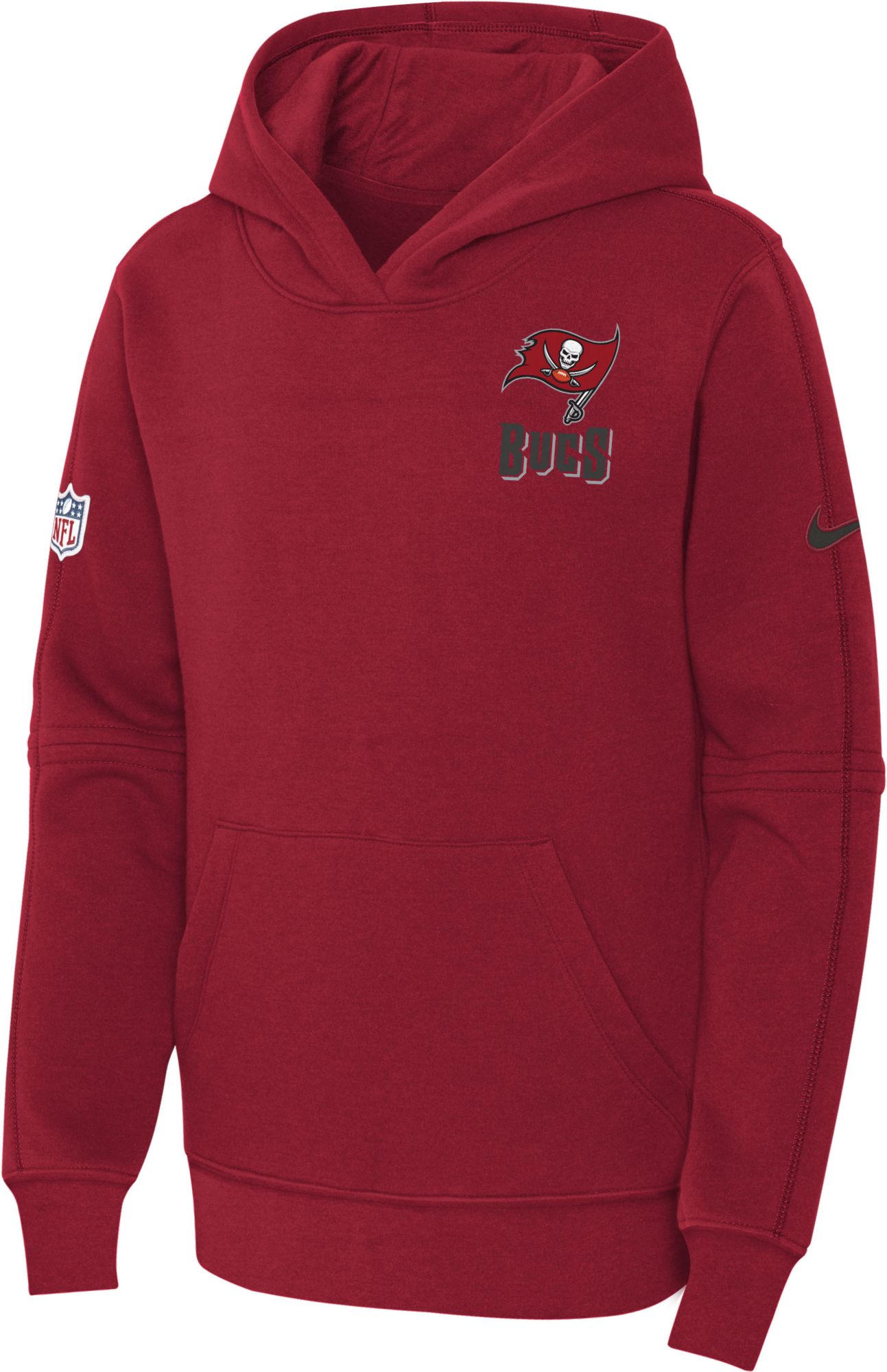 Nike Youth Tampa Bay Buccaneers Sideline Club Red Pullover Hoodie