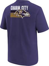 Nike Youth Baltimore Ravens Back Slogan Purple T-Shirt | Dick's ...