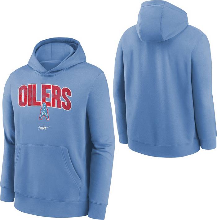 Houston Oilers Nike Youth Rewind Shout Out Pullover Hoodie - Light