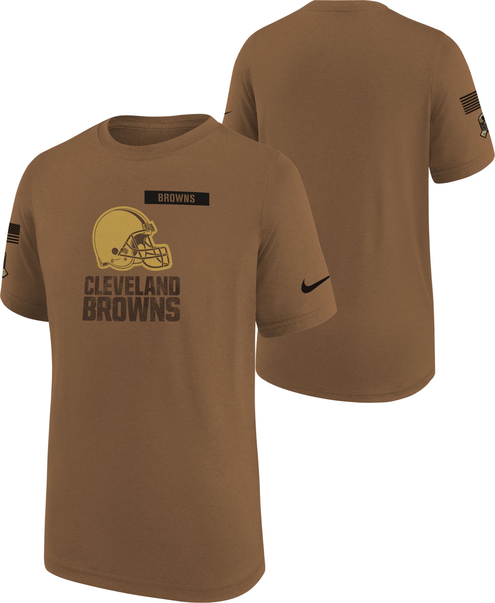 Nike Youth Cleveland Browns 2023 Salute to Service Brown T-Shirt