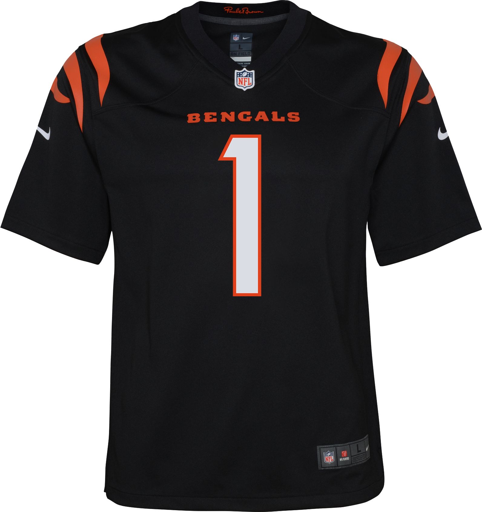 Nike Little Kids' Cincinnati Bengals Ja'Marr Chase #1 Black Game Jersey