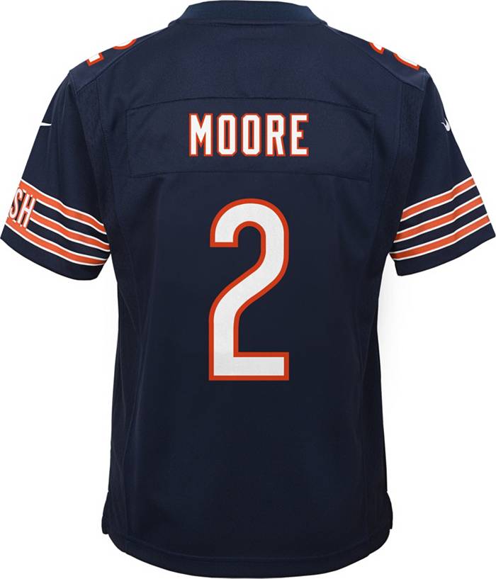 Nike Youth Chicago Bears D.J. Moore #2 Navy Game Jersey