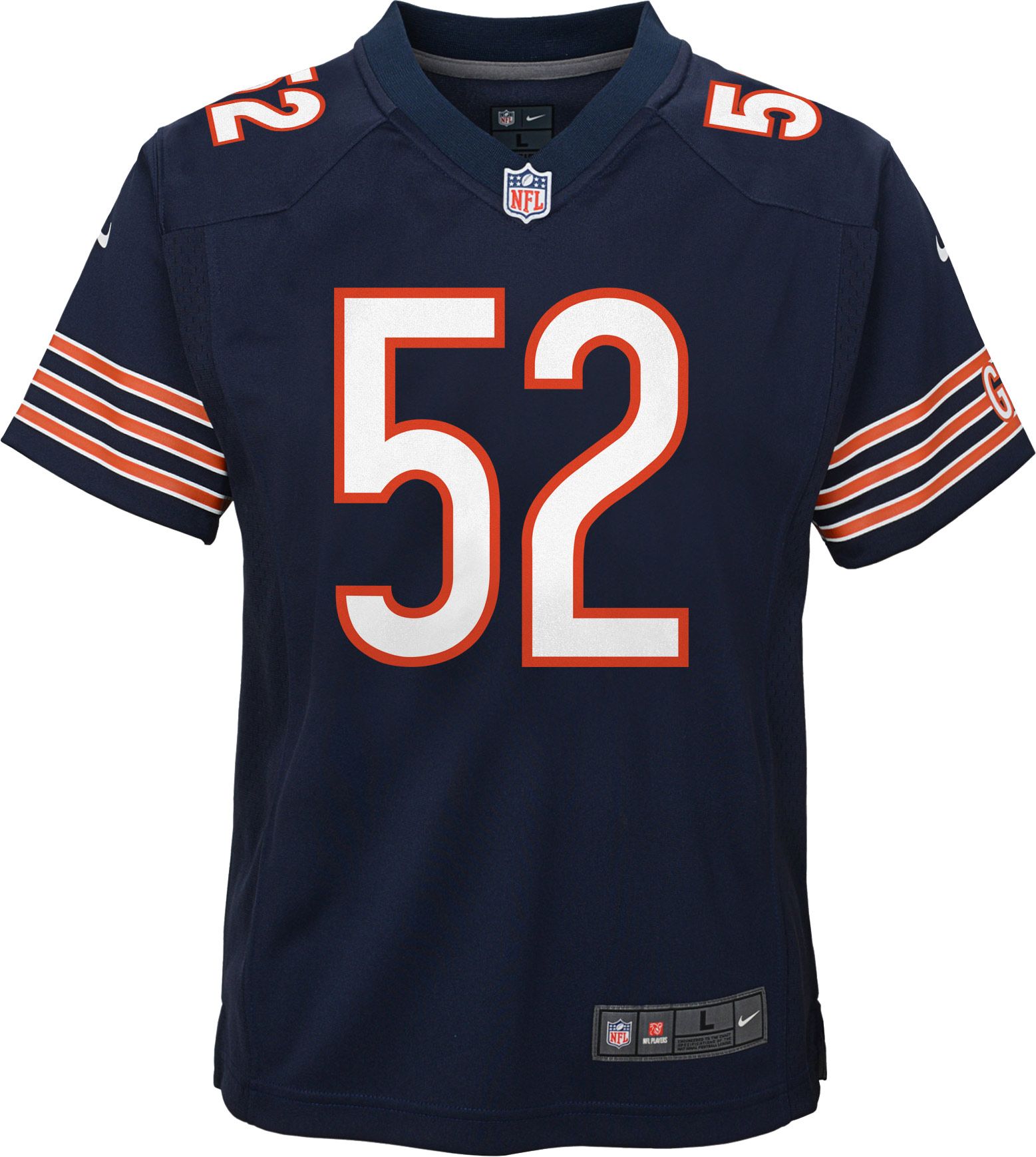 Nike Youth Chicago Bears Khalil Mack #52 Navy Game Jersey product image