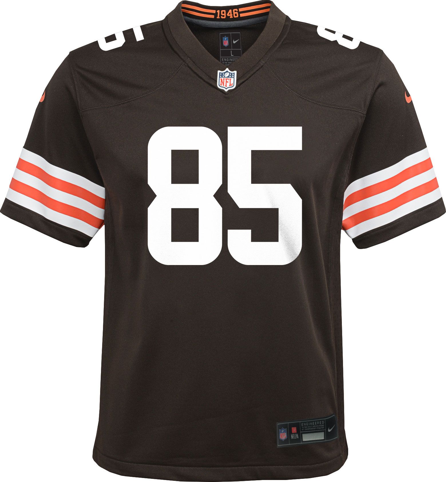 Nike Cleveland Browns No85 David Njoku Camo Women's Stitched NFL Limited Rush Realtree Jersey