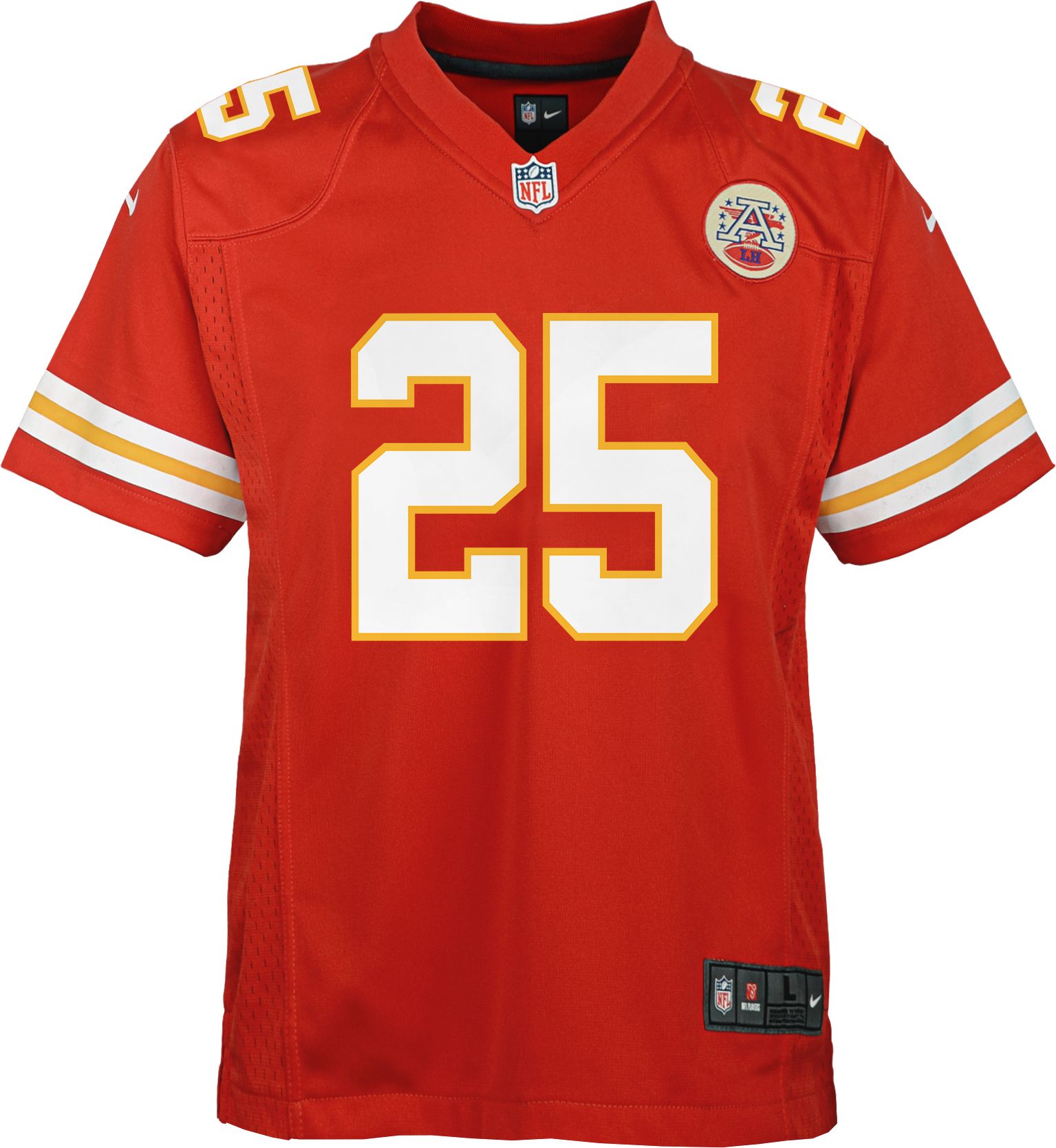 Nike Youth Kansas City Chiefs Clyde Edwards-Helaire #25 Red Game Jersey product image