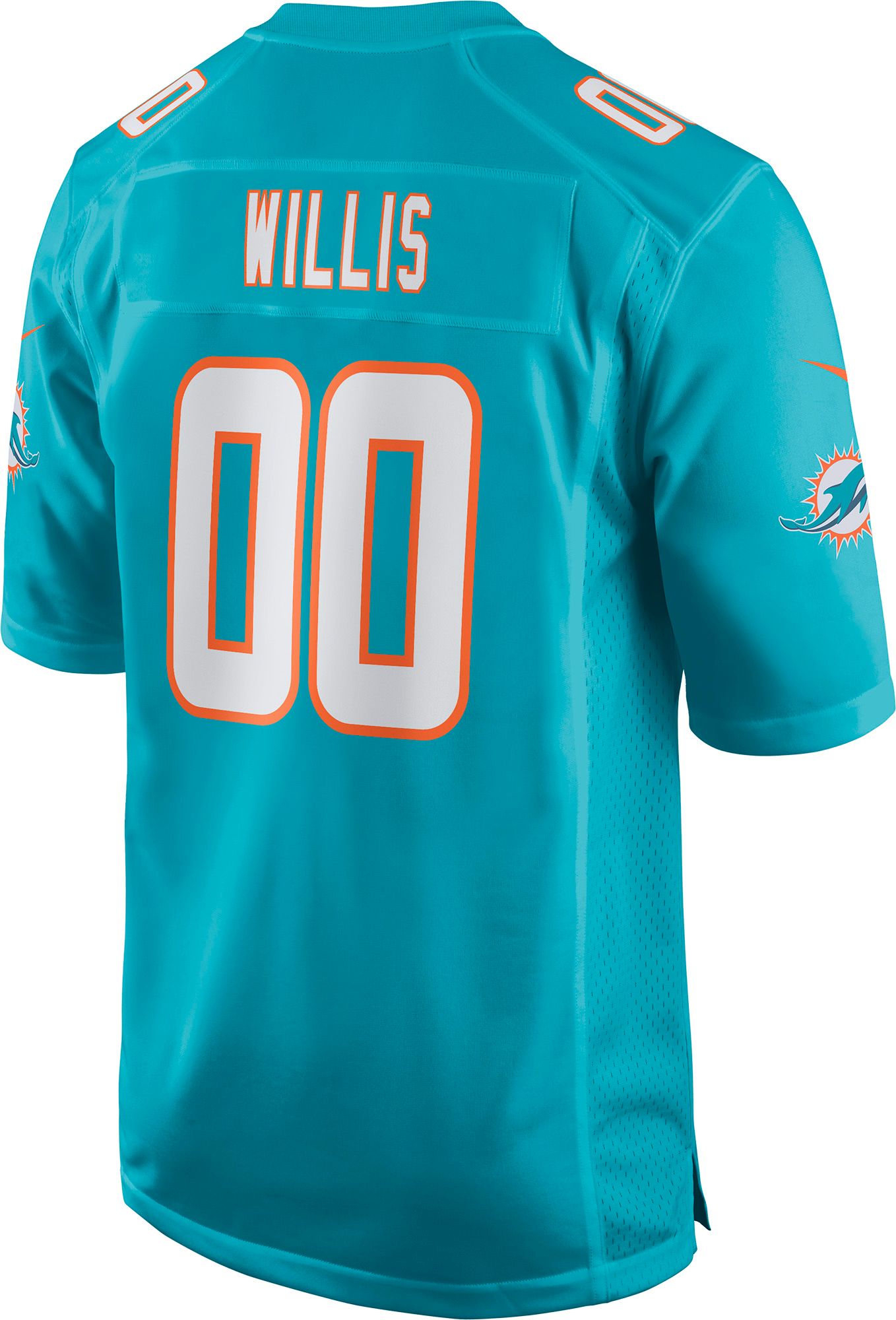 Nike Boys' Miami Dolphins Aqua Malik Willis #00 Home Game Jersey product image