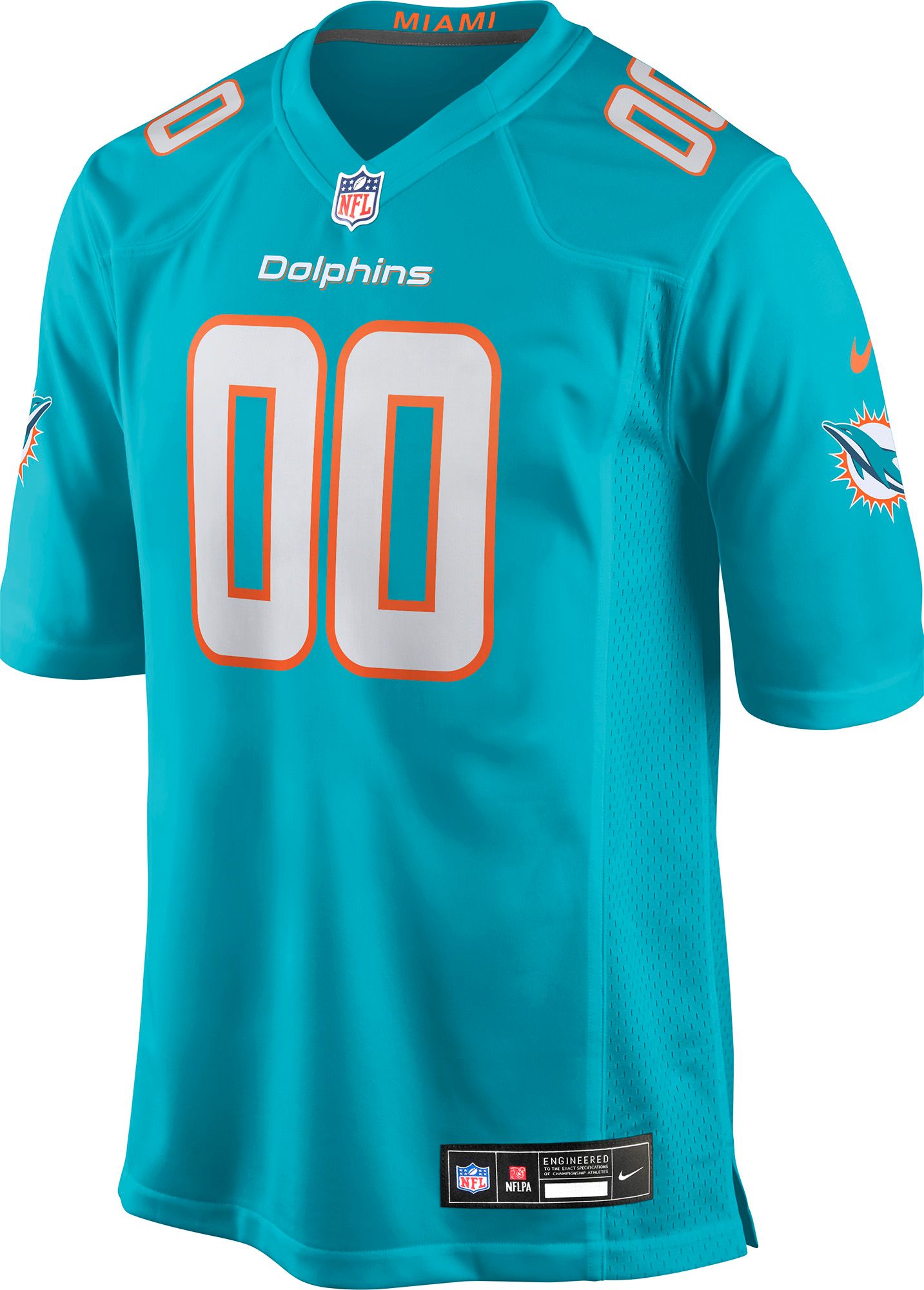 Nike Boys' Miami Dolphins Aqua Malik Willis #00 Home Game Jersey product image